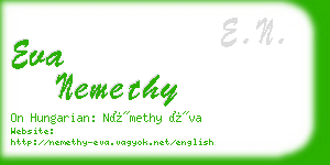 eva nemethy business card